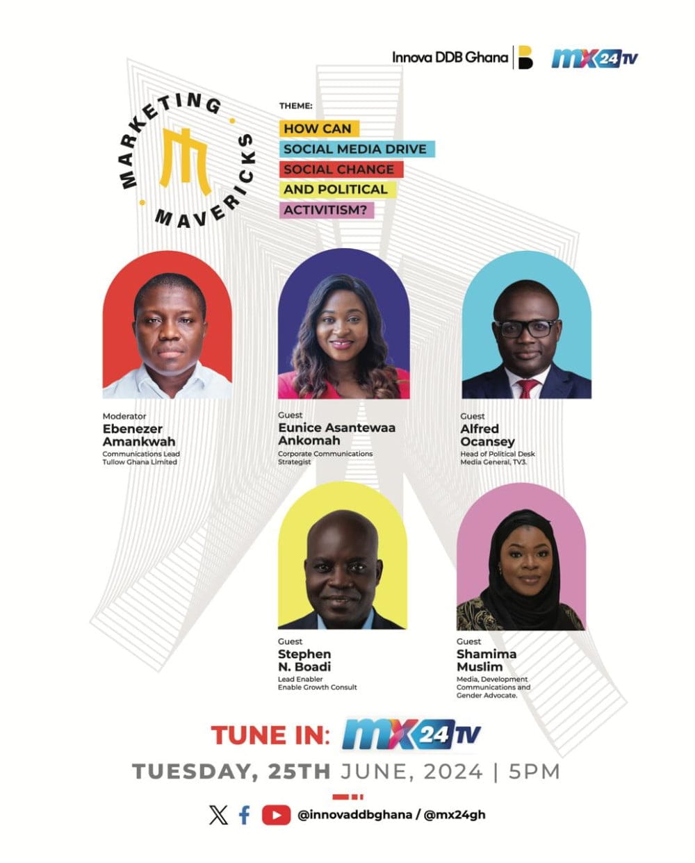 MX24 Partners with Innova DDB Ghana to broadcast new TV show series “Marketing Mavericks” MX24 Partners with Innova DDB Ghana