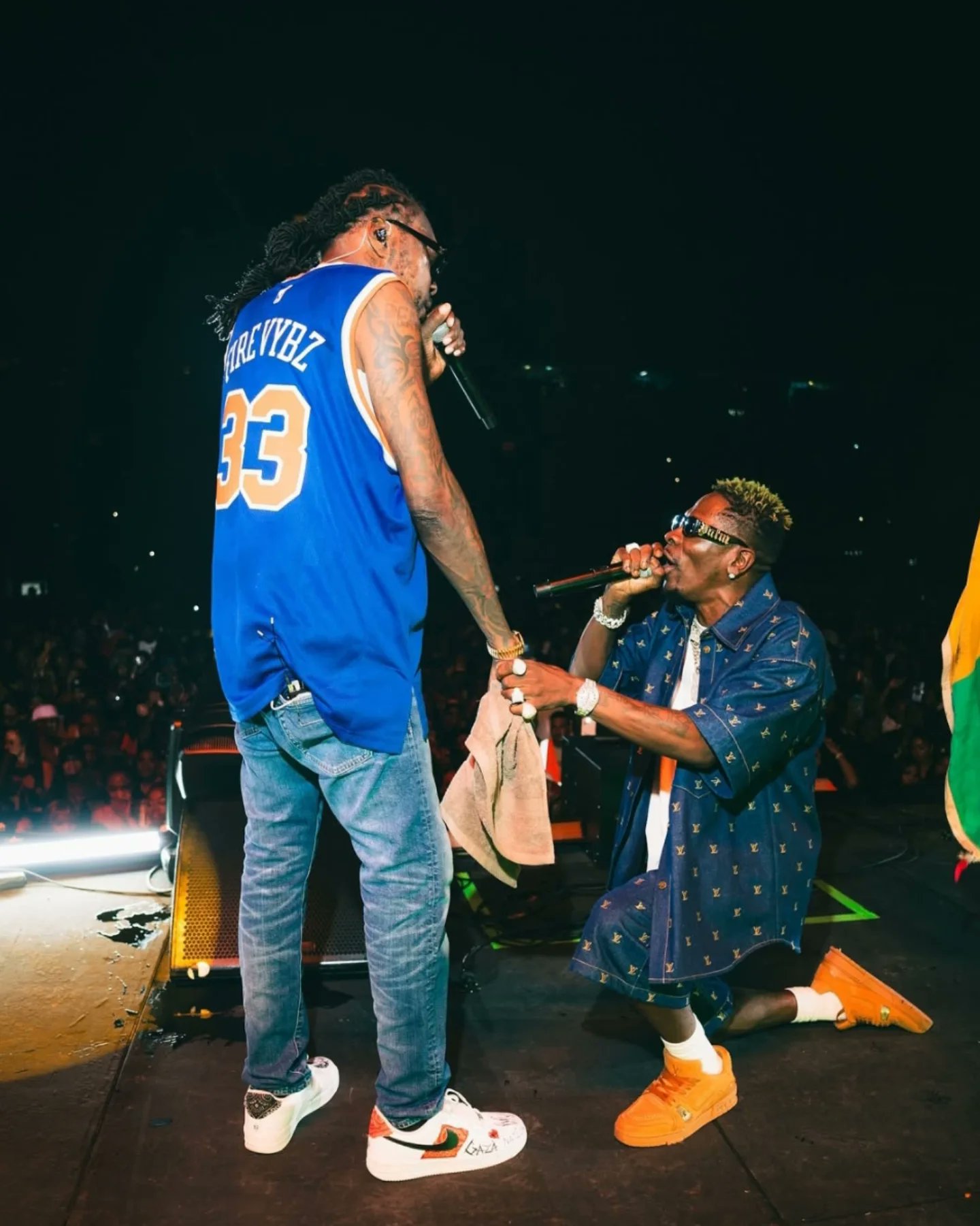 Shatta Wale Makes Historic Jamaican Debut at Vybz Kartel's Freedom Street Concert Vybz Kartel and Shatta Wale