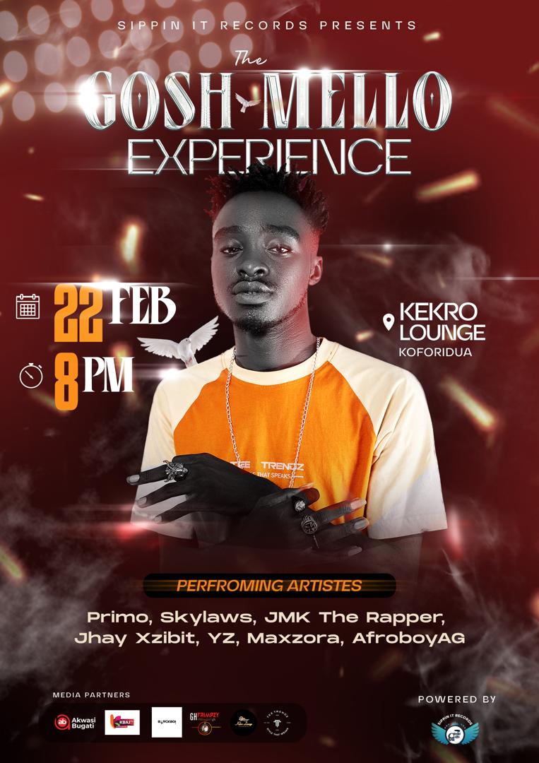 Sippinit Records To Host Debut Show For Their New Signee, Gosh Mello