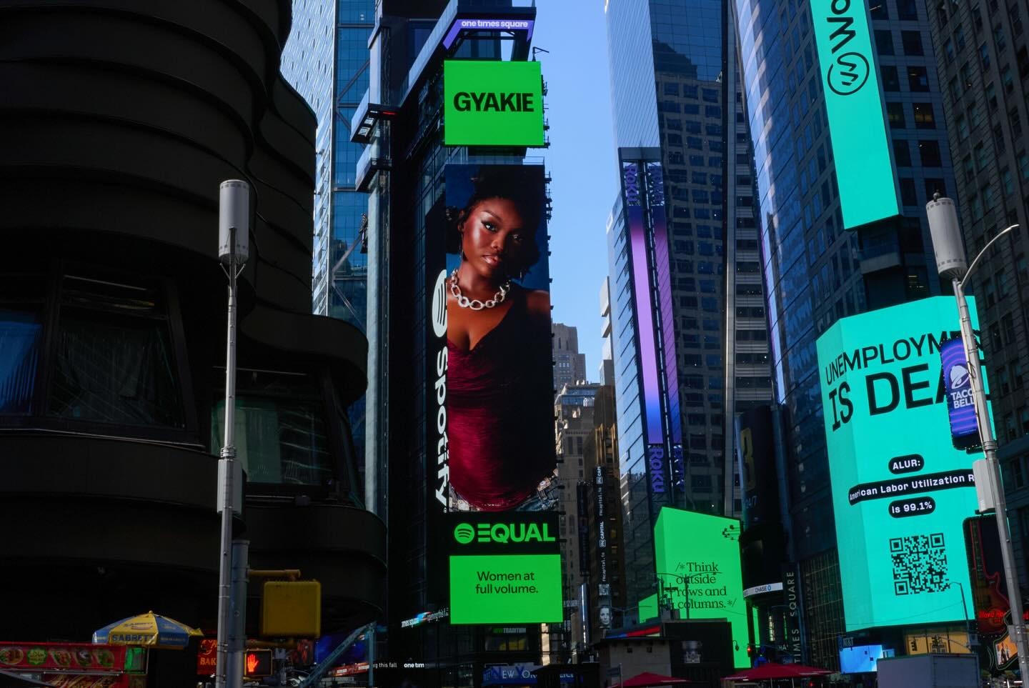 Gyakie’s After Midnight Album Shines on New York’s Times Square with Spotify EQUAL Gyakie New York’s Times Square
