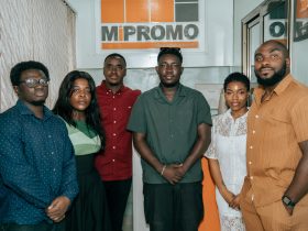 L-R (Vicent Jaspa Asare (MiPromo), Barbara Debre (Virgin), Cosmos Otchere (MiPromo), Jesse Selorm Ababio (MiPromo), Kay Ikazoboh (MD, Virgin Nigeria), Motolani Alake (Virgin)