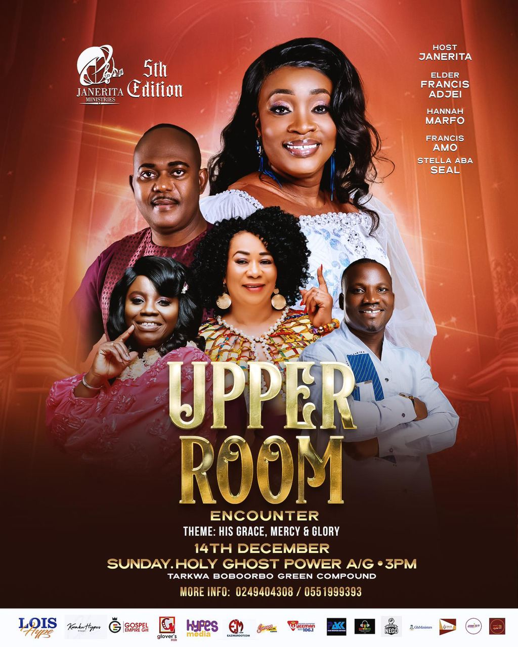 Janerita Set to Host the 5th Edition of Upper Room Encounter in Tarkwa Holy Ghost Assemblies Of God Church Janerita